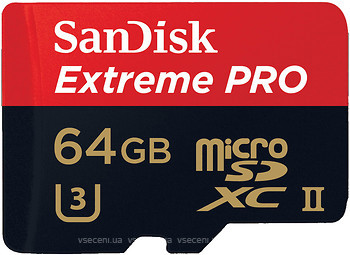 Фото SanDisk Extreme Pro microSDXC UHS-II U3 64Gb