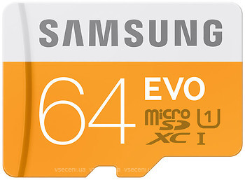 Фото Samsung Evo microSDXC Class 10 UHS-I U1 64Gb