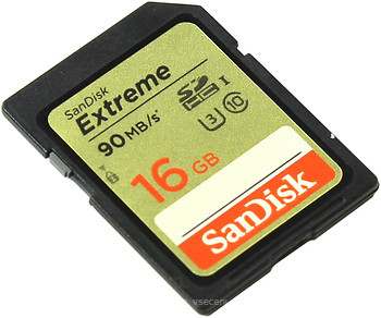 Фото SanDisk Extreme SDHC UHS-I U3 90MB/s 16Gb
