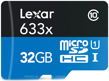 Фото Lexar High-Performance 633x microSDHC UHS-I 32Gb