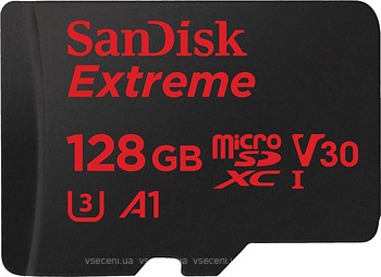 Фото SanDisk Extreme microSDXC UHS-I U3 V30 A1 667x 128Gb
