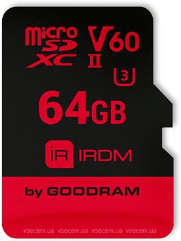 Фото GoodRAM IRDM microSDXC UHS-II U3 V60 64Gb (IR-M6BA-0640R11)
