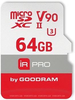 Фото GoodRAM IRDM Pro microSDXC UHS-II U3 V90 64Gb (IRP-M9BA-0640R11)