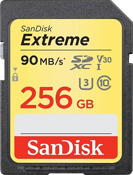 Фото SanDisk Extreme SDXC Class 10 UHS-I U3 V30 256Gb