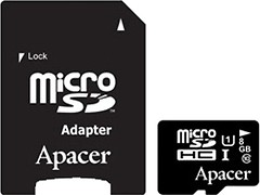 Фото Apacer microSDHC Class 10 UHS-I U1 8Gb (AP8GMCSH10U1-R)