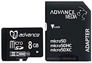Фото Advance Media microSDHC Class 10 8Gb