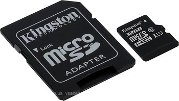 Фото Kingston Canvas Select microSDHC Class 10 UHS-I U1 32Gb (SDCS/32GBSP)