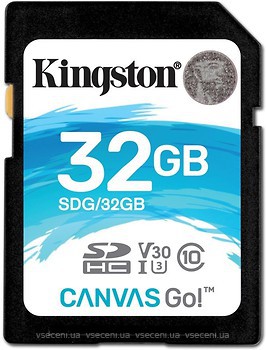 Фото Kingston Canvas Go! SDHC Class 10 UHS-I U3 V30 32Gb (SDG/32GB)