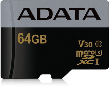 Фото ADATA Premier Pro microSDXC Class 10 UHS-I U3 V30G 64Gb