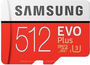 Фото Samsung Evo Plus microSDXC Class 10 UHS-I U3 512Gb