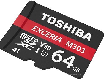Фото Toshiba Exceria M303 microSDXC Class 10 UHS-I U3 V30 A1 64Gb