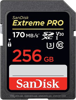 Фото SanDisk Extreme Pro SDXC UHS-I U3 V30 256Gb