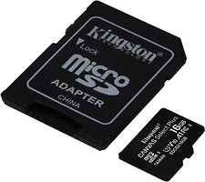 Фото Kingston Canvas Select Plus microSDHC Class 10 UHS-I U1 16Gb (SDCS2/16GB)