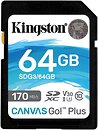 Фото Kingston Canvas Go! Plus SDXC Class 10 UHS-I U3 V30 64Gb (SDG3/64GB)