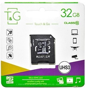 Фото T&G microSDHC Class 10 UHS-I U3 32Gb (TG-32GBSD10U3-01)