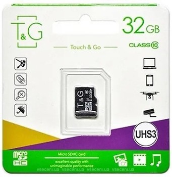 Фото T&G microSDHC Class 10 UHS-I U3 32Gb (TG-32GBSD10U3-00)