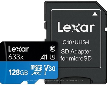 Фото Lexar High-Performance 633x microSDXC UHS-I U3 128Gb