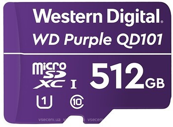Фото Western Digital Purple QD101 microSDXC Class 10 UHS-I U1 512Gb (WDD512G1P0C)