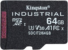 Фото Kingston Industrial microSDHC UHS-I U3 V30 A1 64Gb (SDCIT2/64GBSP)