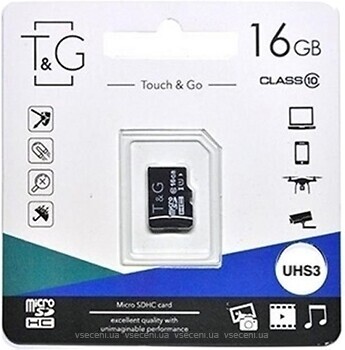 Фото T&G microSDHC Class 10 UHS-I U3 16Gb (TG-16GBSD10U3-00)