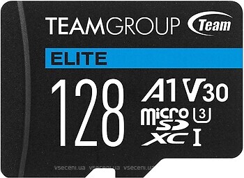 Фото Team Group Elite microSDXC Class 10 UHS-I U3 V30 128Gb (TEAUSDX128GIV30A103)