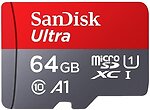 Фото SanDisk Ultra microSDXC Class 10 UHS-I U1 A1 64Gb (SDSQUNC-064G-ZN3MN)