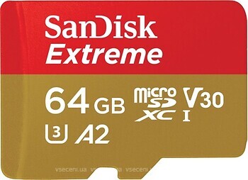 Фото SanDisk Extreme for Mobile Gaming microSDXC UHS-I U3 V30 A2 64Gb (SDSQXA2-064G-GN6GN)