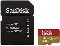 Фото SanDisk Extreme microSDXC Class 10 UHS-I U3 A2 128Gb (SDSQXA2-064G-GN6AA)