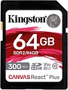Фото Kingston Canvas React Plus SDXC Class 10 UHS-II U3 V90 64Gb (SDR2/64GB)