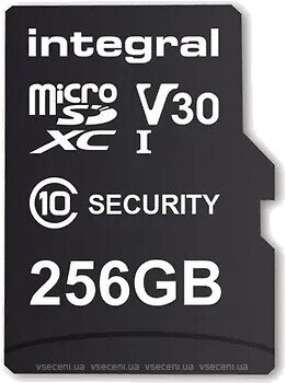 Фото Integral Security microSDXC 256Gb Class 10 UHS-I U3 A1 V30 (INMSDX256G10-SEC)