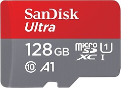 Фото SanDisk Ultra microSDXC Class 10 UHS-I A1 128Gb (SDSQUAB-128G-GN6MN)