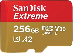 Фото SanDisk Extreme Pro microSDXC Class 10 UHS-I U3 V30 A2 256Gb (SDSQXAV-256G-GN6GN)