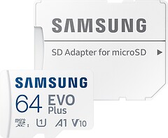 Фото Samsung Evo Plus microSDXC Class 10 UHS-I U1 V10 64Gb (MB-MC64KA/EU)