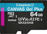 Фото Kingston Canvas Go! Plus microSDXC Class 10 UHS-I U3 V30 64Gb (SDCG3/64GBSP)