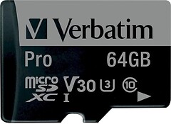 Фото Verbatim Pro microSDXC Class 10 UHS-I U3 64Gb (47042)
