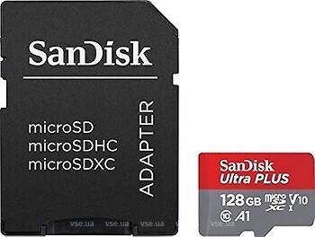 Фото SanDisk Ultra microSDXC Class 10 UHS-I A1 128Gb (SDSQUA4-128G-GN6MA)