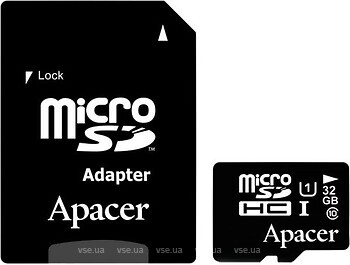 Фото Apacer microSDHC UHS-I Class 10 32Gb (AP32GMCSH10U1-R)