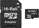Фото Hi-Rali microSDHC Class 4 4Gb (HI-4GBSDCL4-01)