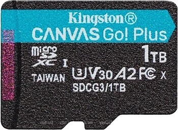 Фото Kingston Canvas Go! Plus microSDXC Class 10 UHS-I U3 V30 1Tb (SDCG3/1TBSP)