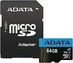 Фото ADATA Premier microSDXC UHS-I U1 64Gb (AUSDX64GUICL10-RA1)