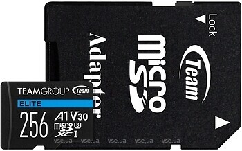 Фото Team Group Elite microSDXC Class 10 UHS-I U3 V30 256Gb (TEAUSDX256GIV30A103)