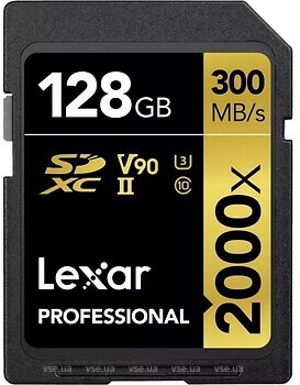 Фото Lexar Professional 2000x SDXC UHS-II U3 V90 128Gb (LSD2000128G-BNNNG)