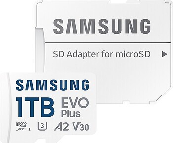 Фото Samsung Evo Plus microSDXC Class 10 UHS-I U3 A2 V30 1Tb (MB-MC1T0SA/EU)