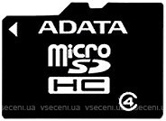 Фото ADATA microSDHC Class 4 4Gb