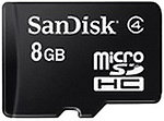 Фото SanDisk microSDHC Class 4 8Gb