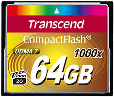 Фото Transcend CompactFlash 1000x 64Gb (TS64GCF1000)