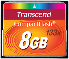 Фото Transcend CompactFlash 133x 8Gb (TS8GCF133)