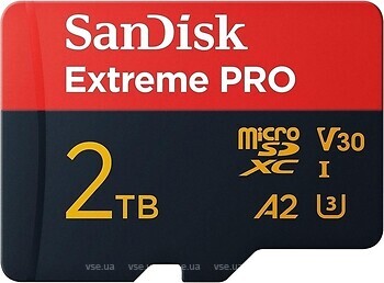 Фото SanDisk Extreme Pro microSDXC Class 10 UHS-I U3 V30 A2 2Tb (SDSQXCD-2T00-GN6MA)