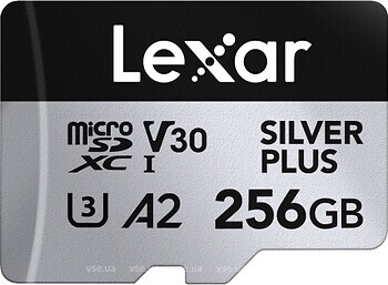 Фото Lexar Silver Plus microSDXC UHS-I V30 A2 U3 256Gb (LMSSIPL256G-BNANG)
