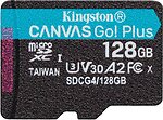 Фото Kingston Canvas Go! Plus microSDXC Class 10 UHS-I U3 V30 128Gb (SDCG4/128GBSP)